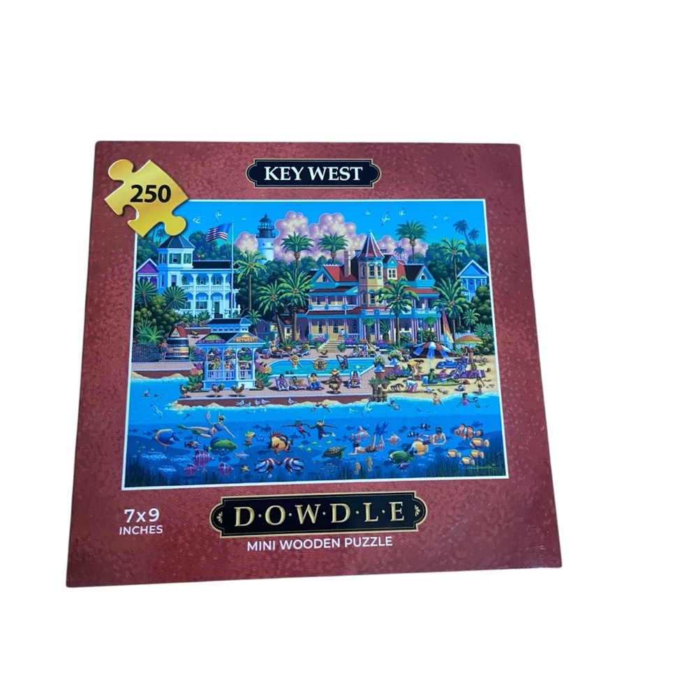 Dowdle "Key West" Wooden Mini Puzzle 250 Piece 7”x9” Hobby Dowdle Complete